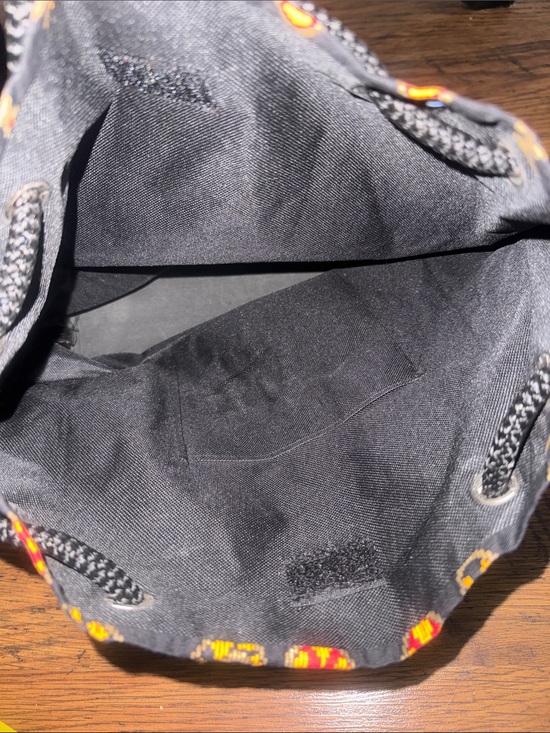 Ethnic Embroidered Bucket Bag in Black & Red main image 4